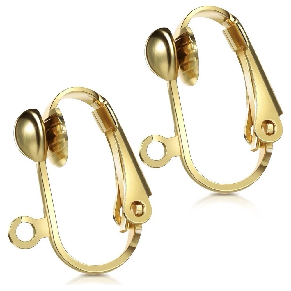 3pcs Clip-On Earring Converter with Open Loop for DIY Jewelry & Craft Making